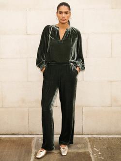 NRBY Nikki Velvet Top - view 2, Khaki