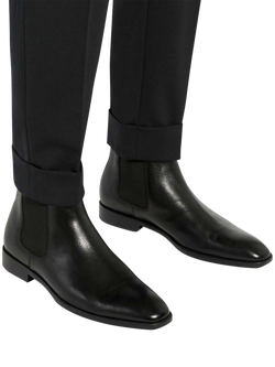 Dune London Matchin Leather Flexi Sole Chelsea Boots, Black - view 2, Black