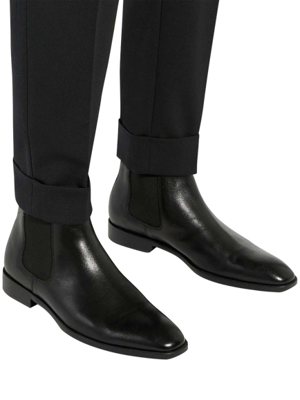 Dune London Matchin Leather Flexi Sole Chelsea Boots, Black - view 2, Black