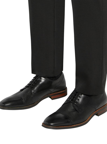 Dune London Stones Leather Derby Shoes - view 2, Black