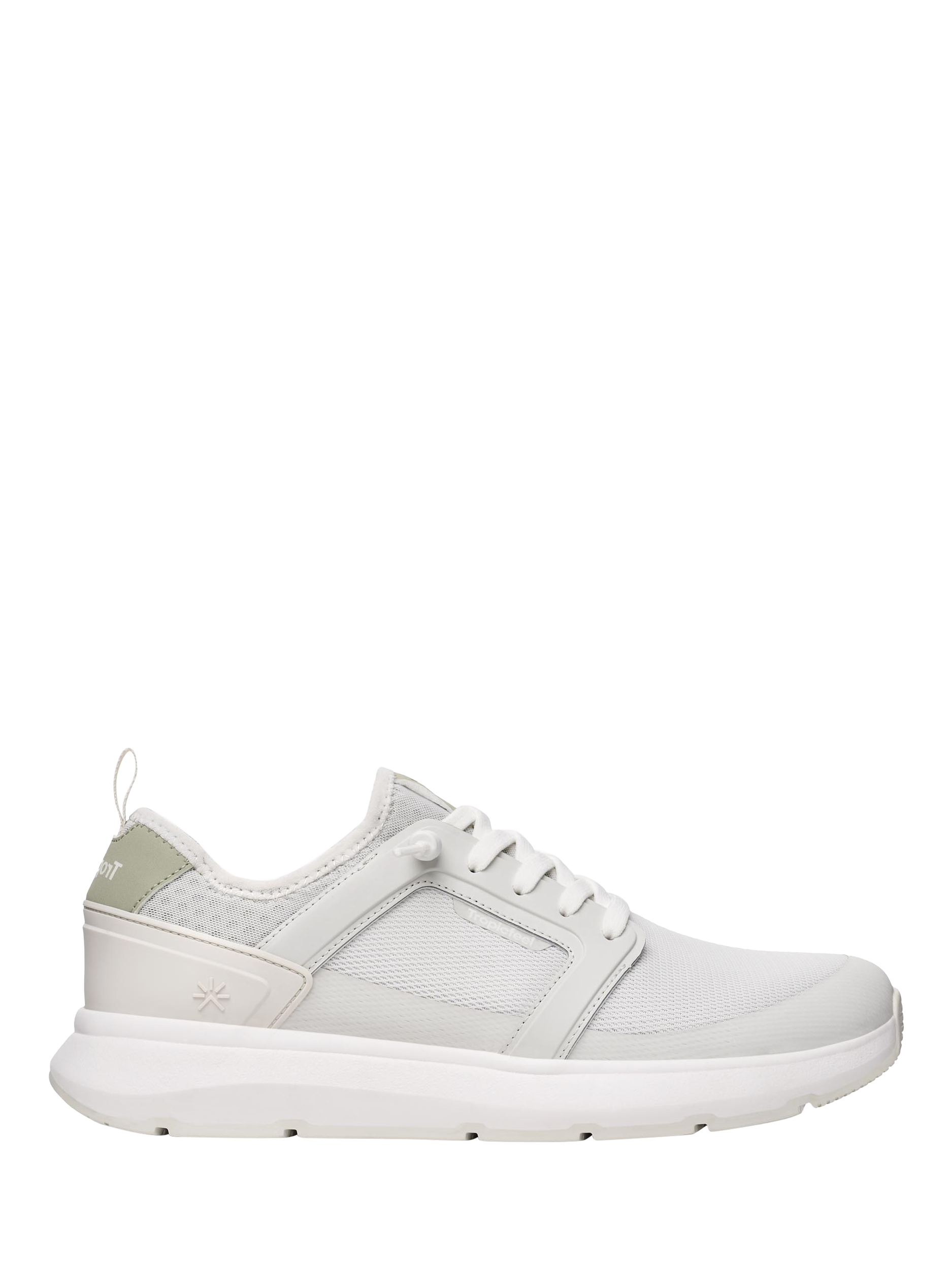 Product image 1 of 6, which shows Tropicfeel Monsoon Slip-On Trainers , Onyx White, EU36