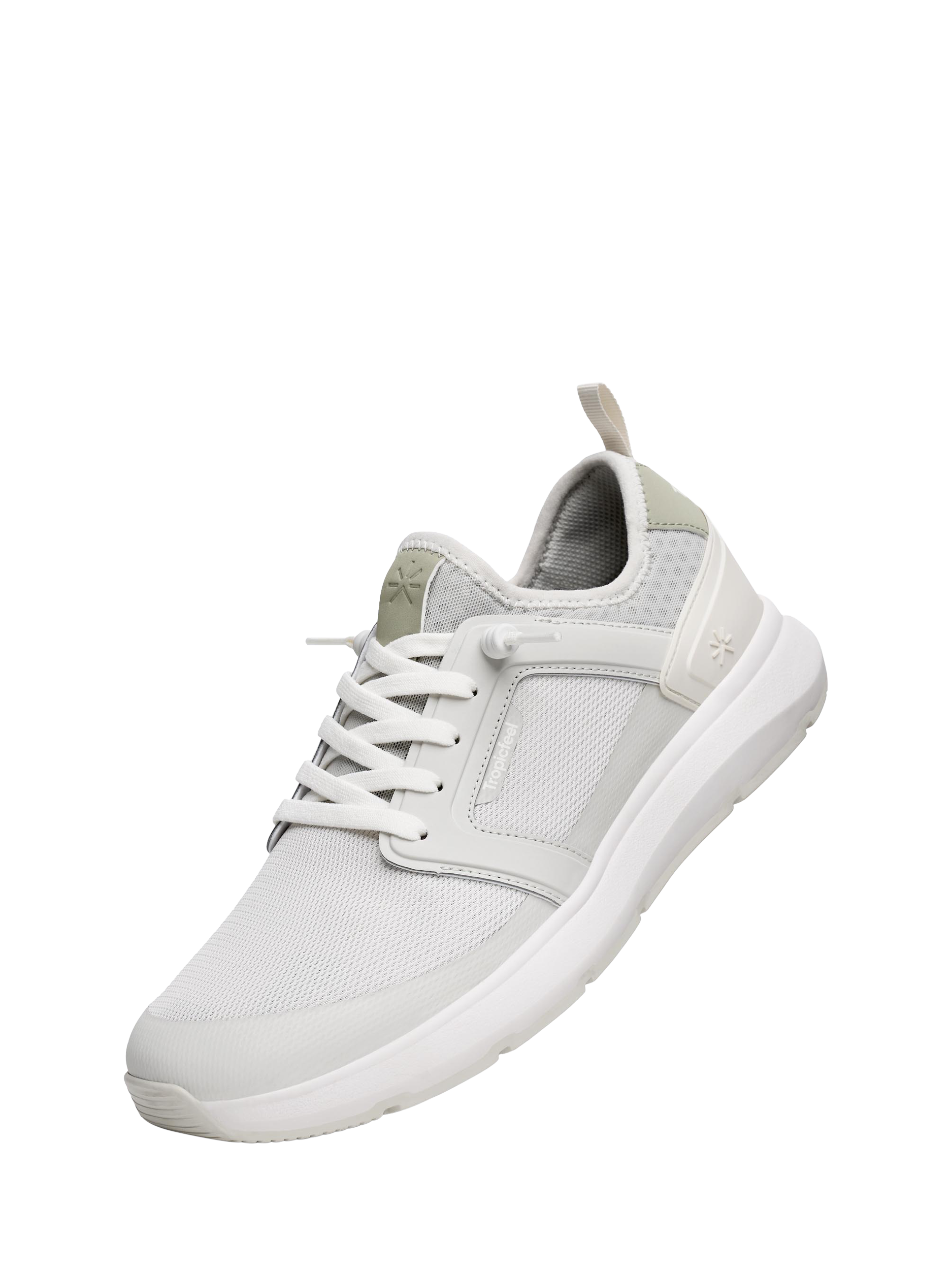 Product image 3 of 6, which shows Tropicfeel Monsoon Slip-On Trainers , Onyx White, EU36