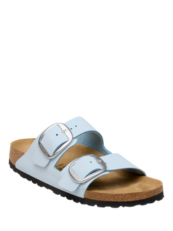 Birkenstock Arizona Leather Big Buckle Sandals, Blue - view 2, Blue