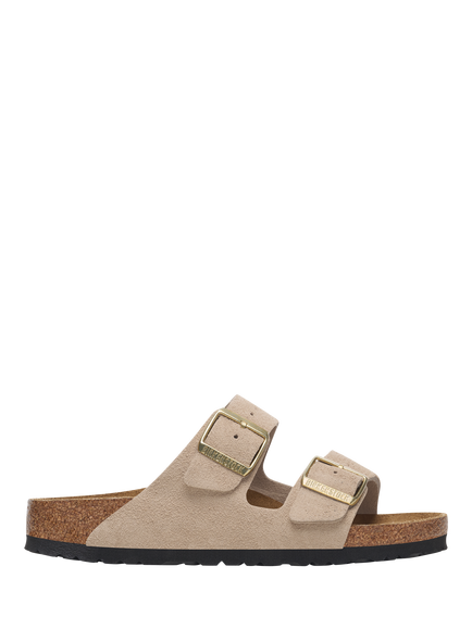 Birkenstock Arizona Two Strap Suede Sandals, Sand, Sand