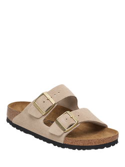 Birkenstock Arizona Two Strap Suede Sandals, Sand - view 2, Sand