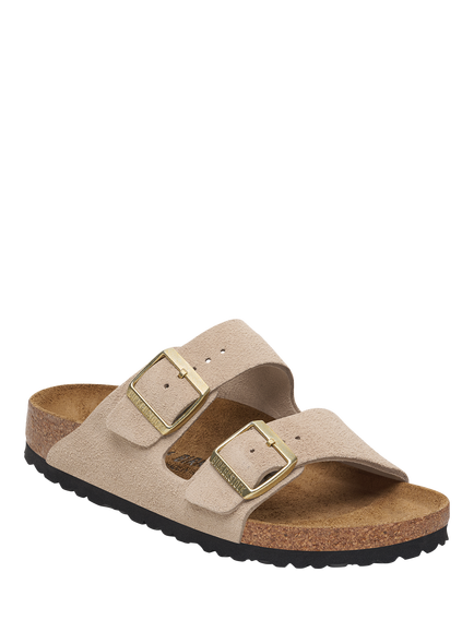 Birkenstock Arizona Two Strap Suede Sandals, Sand - view 2, Sand