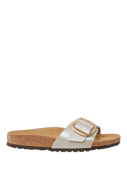 Birkenstock Madrid Birko-Flor Big Buckle Sandals, Pearl, Pearl