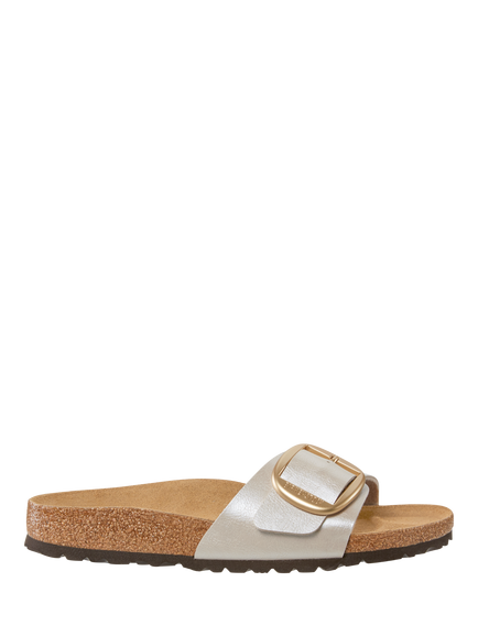 Birkenstock Madrid Birko-Flor Big Buckle Sandals, Pearl, Pearl