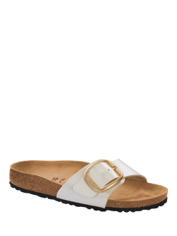 Birkenstock Madrid Birko-Flor Big Buckle Sandals, Pearl - view 2, Pearl