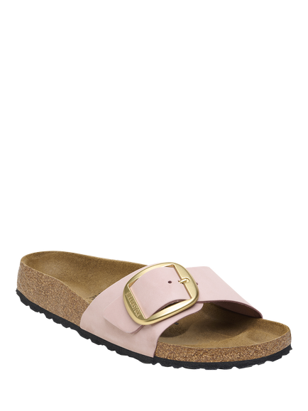 Birkenstock Madrid Leather Big Buckle Sandals, Pink - view 2, Pink
