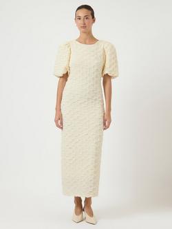 YAS Miamaja Textured Wedding Dress, White, White