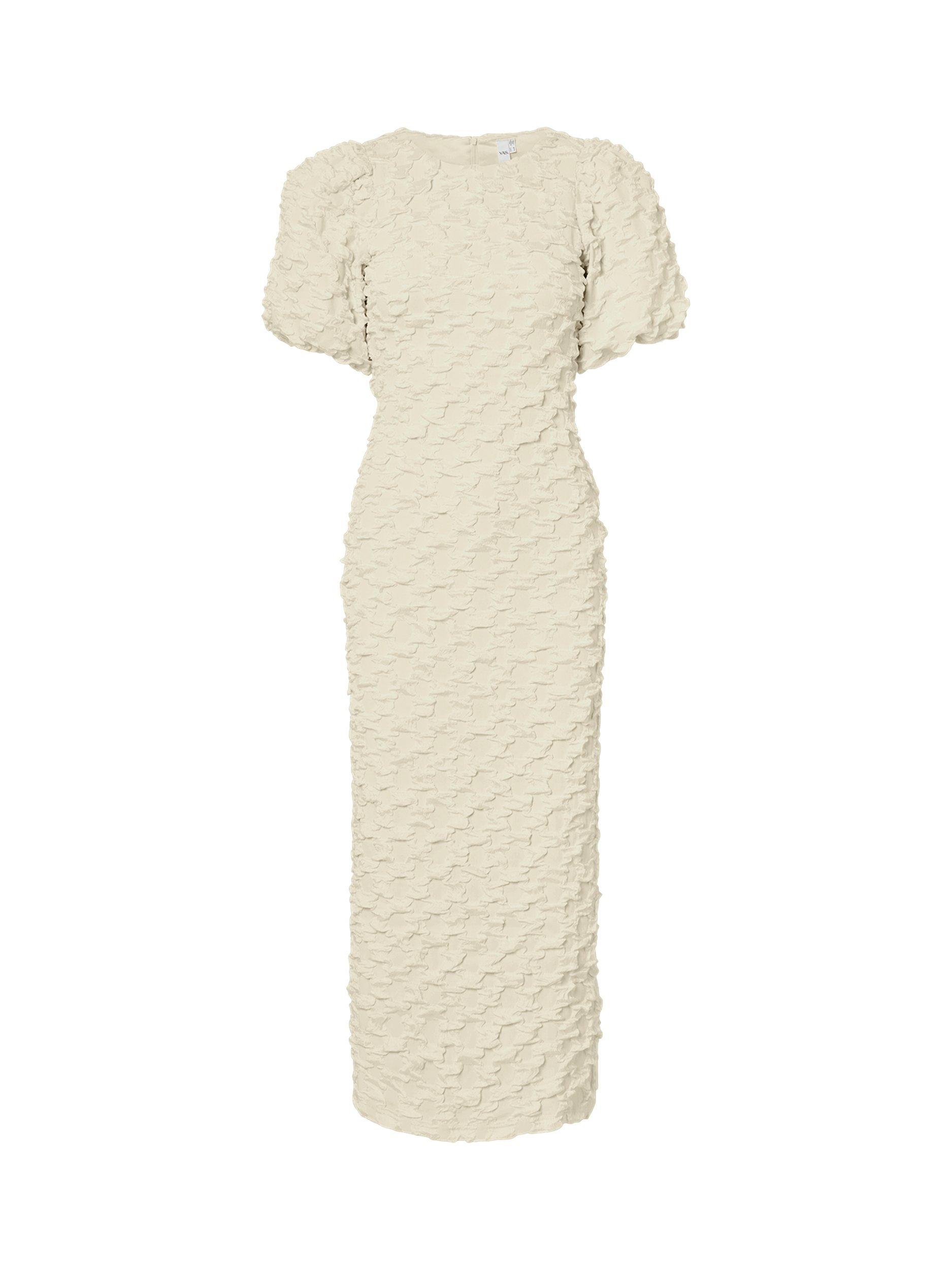 Product image 5 of 6, which shows YAS Miamaja Textured Wedding Dress, White, 6