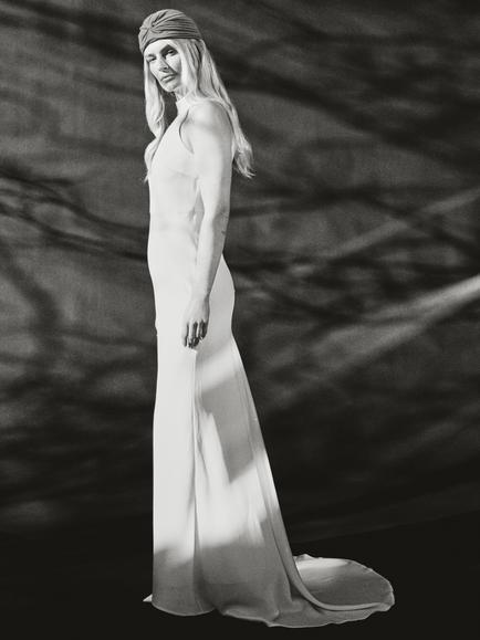 YAS Dottea Halterneck Wedding Dress, White, White