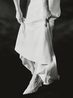 YAS Dottea Halterneck Wedding Dress, White - view 2, White