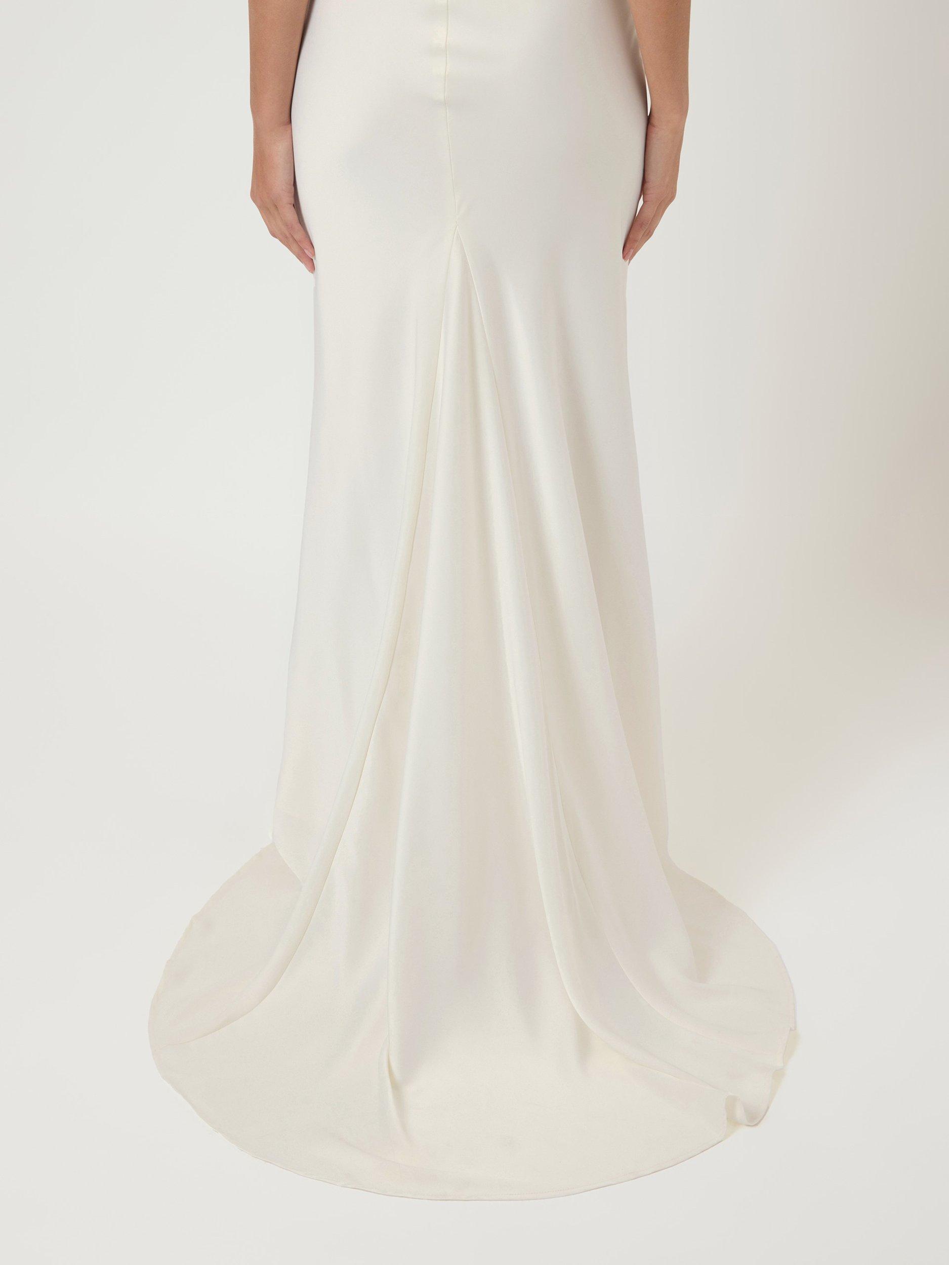 Product image 4 of 8, which shows YAS Dottea Halterneck Wedding Dress, White, 6