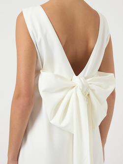 YAS Sally Bow Back Wedding Dress, White - view 2, White
