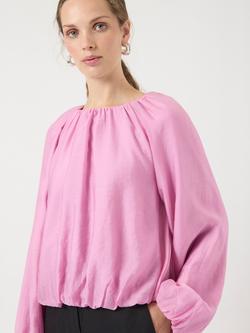 YAS Vallo Crew Neck Balloon Sleeve Blouse - view 2, Pink