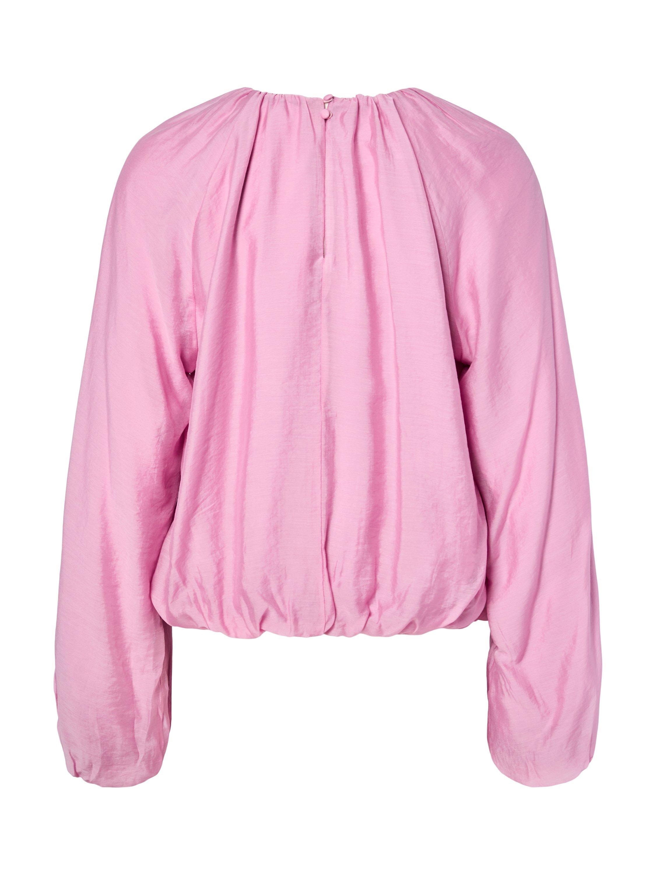 Product image 6 of 6, which shows YAS Vallo Crew Neck Balloon Sleeve Blouse , Pink, 6