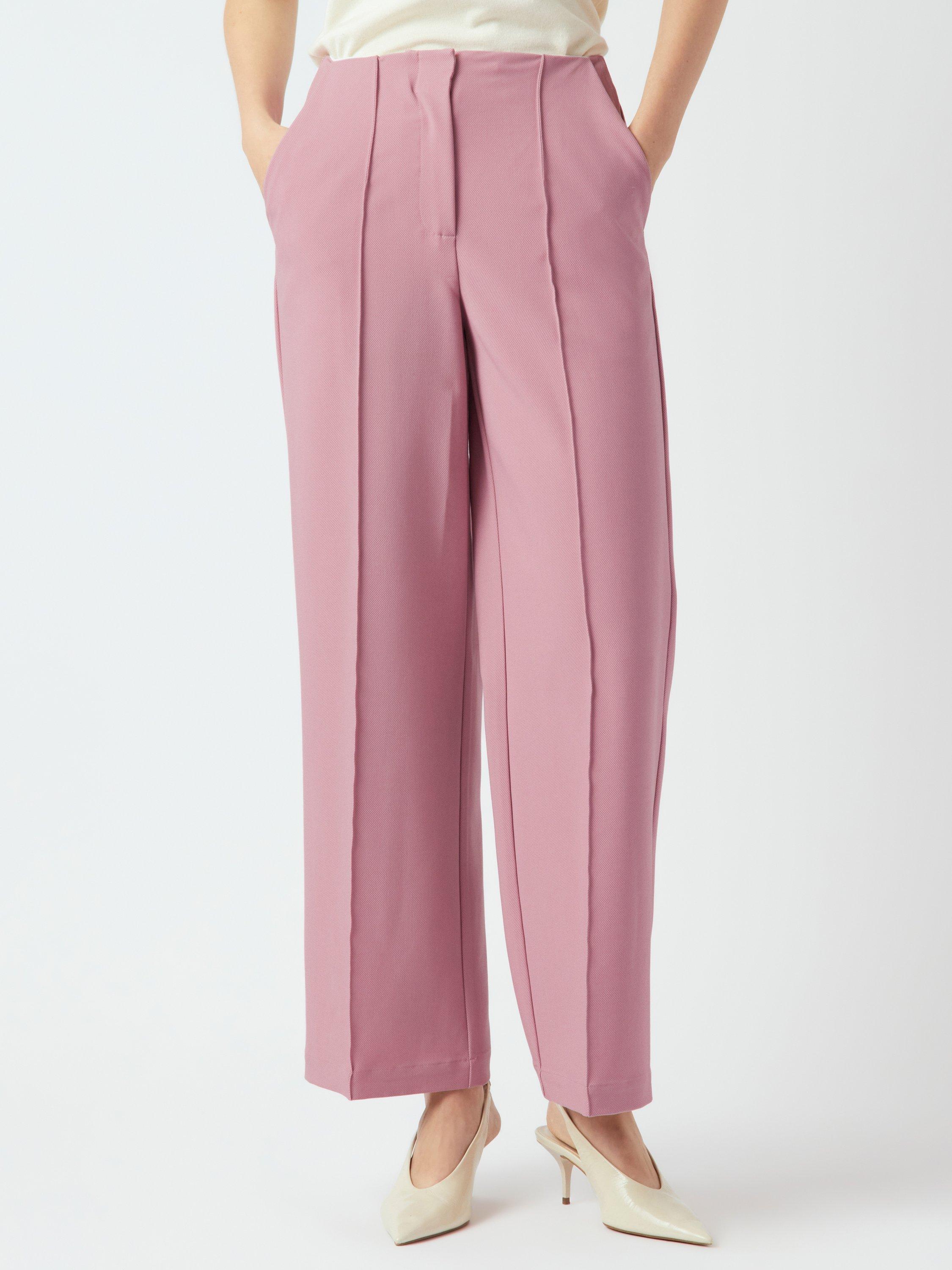 Product image 2 of 6, which shows YAS Reema High Rise Tailored Straight Trousers, Pink, 6