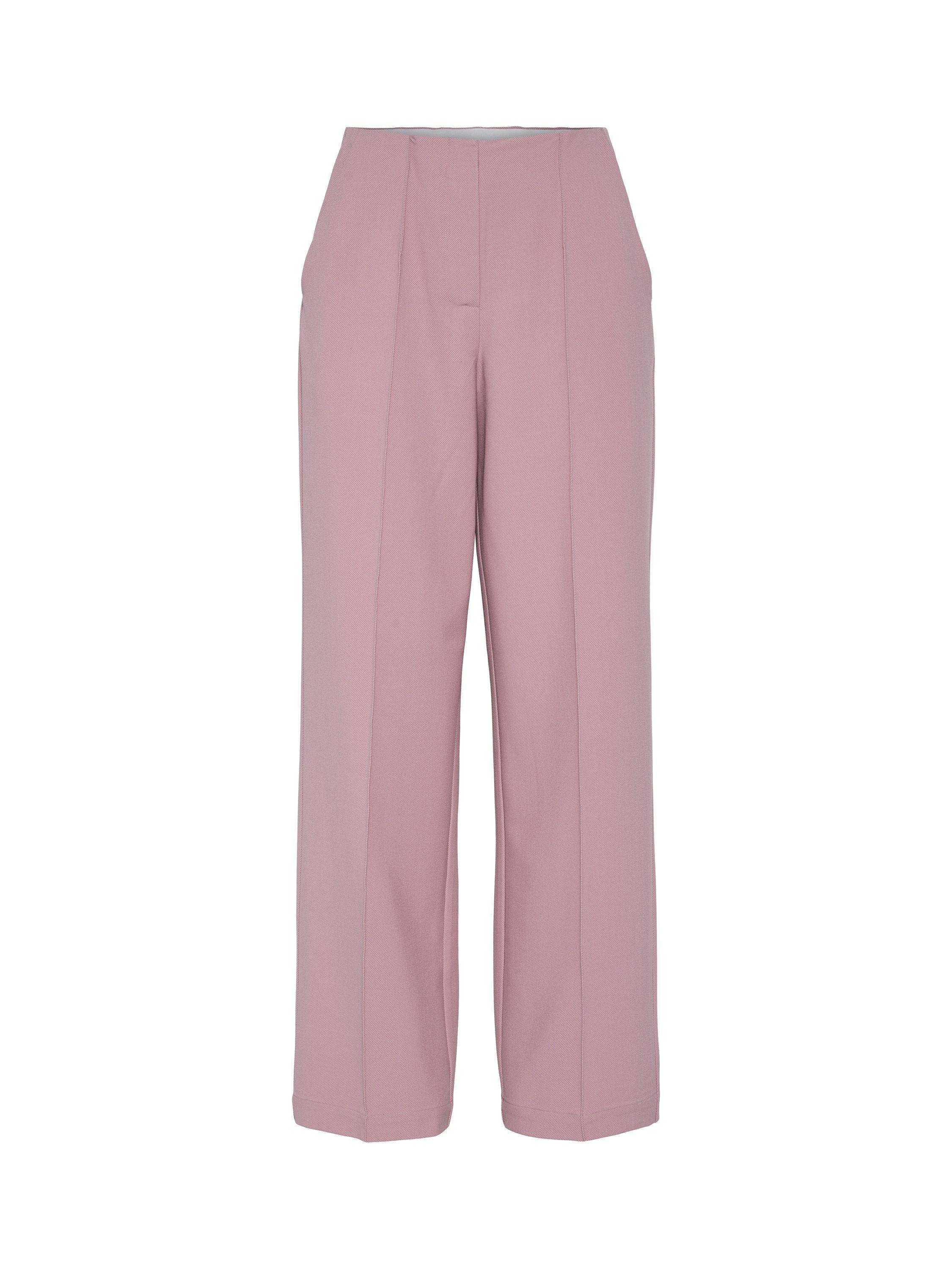 Product image 5 of 6, which shows YAS Reema High Rise Tailored Straight Trousers, Pink, 6