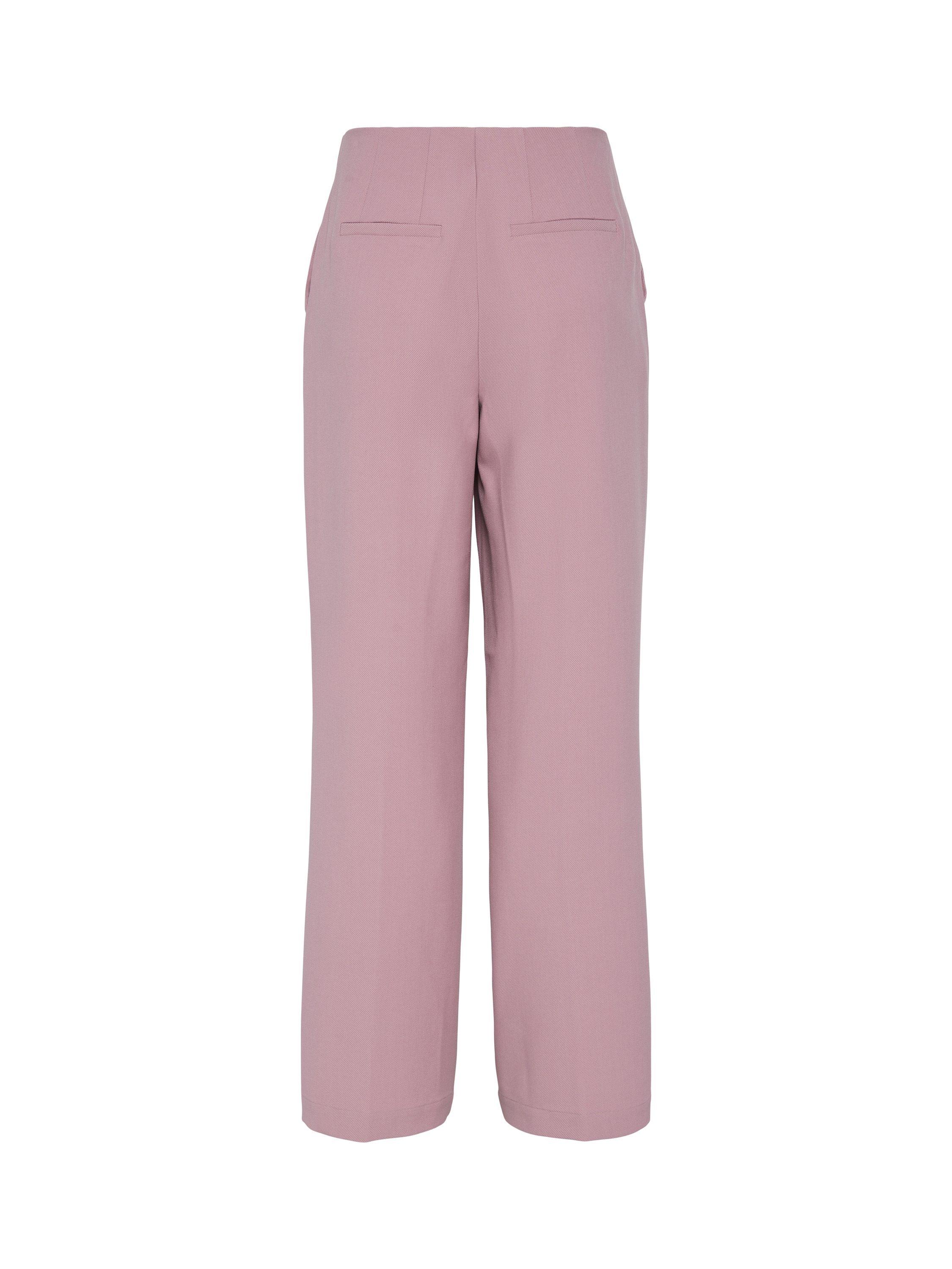 Product image 6 of 6, which shows YAS Reema High Rise Tailored Straight Trousers, Pink, 6