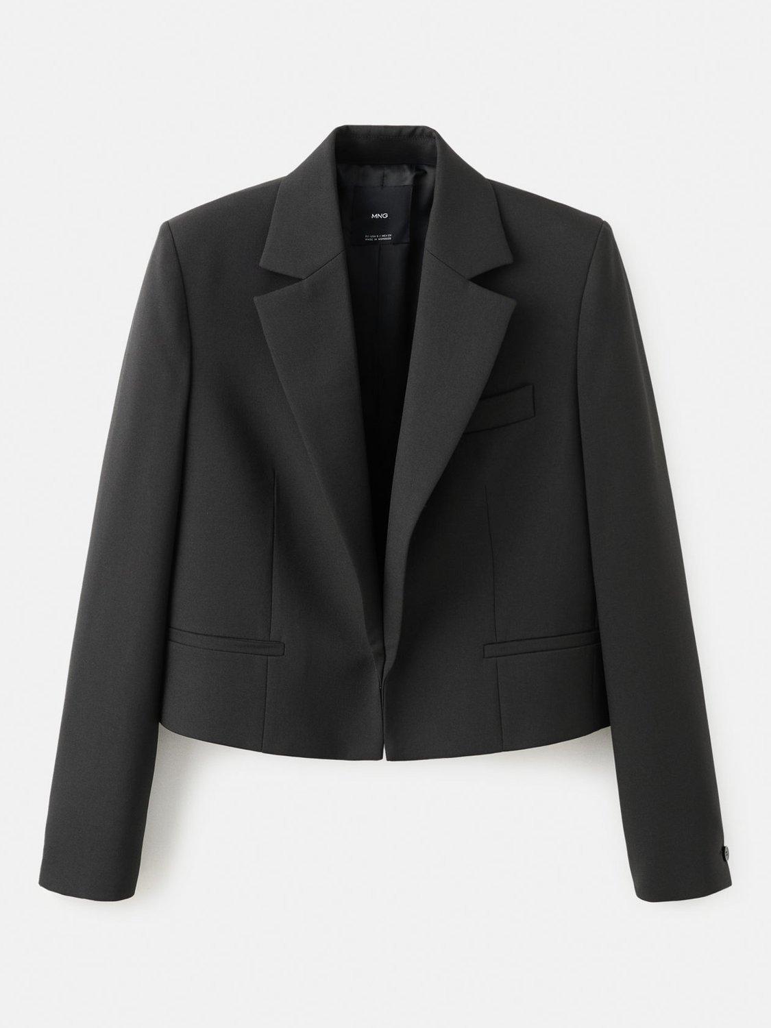 Product image 3 of 8, which shows Mango Americana Garbo Single Breasted Blazer, Black, L