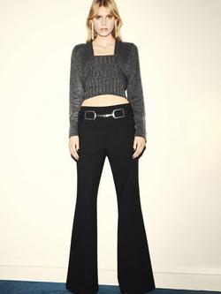 Mango Moni Open Neck Cropped Cardigan - view 2, Grey