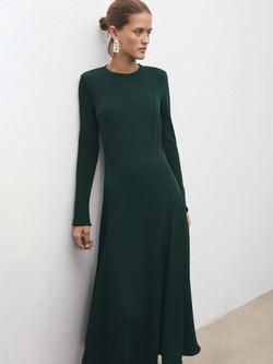 Mango Ruby Tailored Midi Dress, Green - view 2, Green