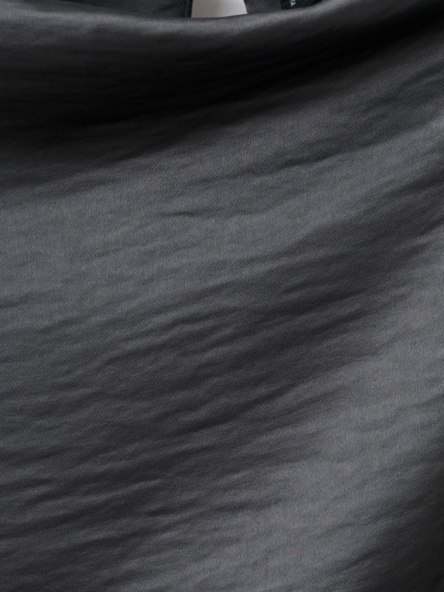 Product image 5 of 8, which shows Mango Sori Drape Mini Dress, Grey, 10