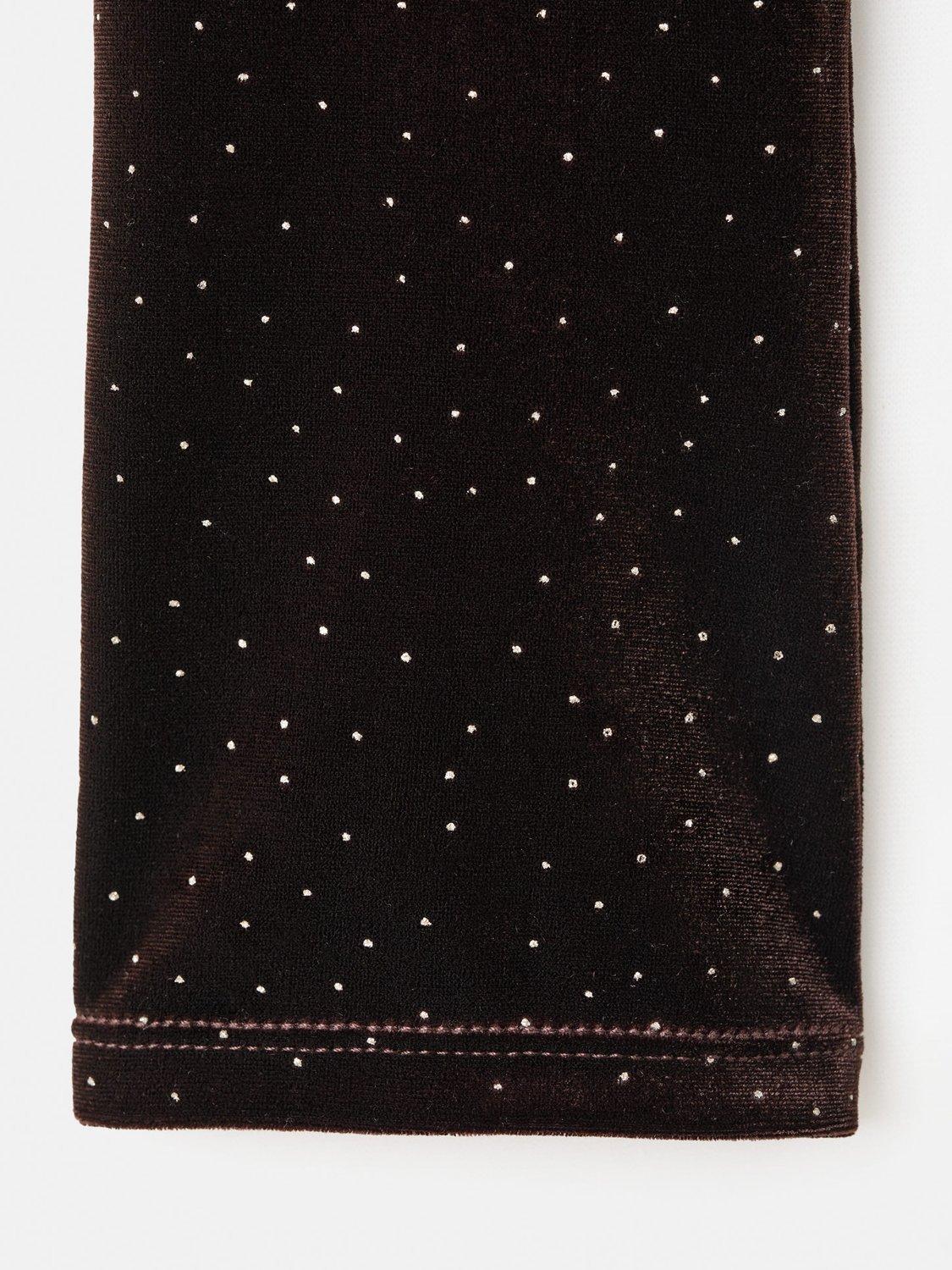 Product image 5 of 7, which shows Mango Asymmetric Neck Velvet Sparkle Mini Dress, Brown, 10