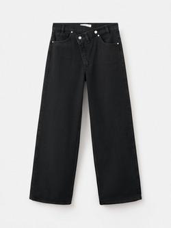 Mango Malene Mid Rise Cotton Denim Jeans, Open Grey