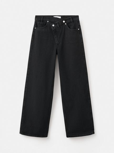 Mango Malene Mid Rise Cotton Denim Jeans, Open Grey