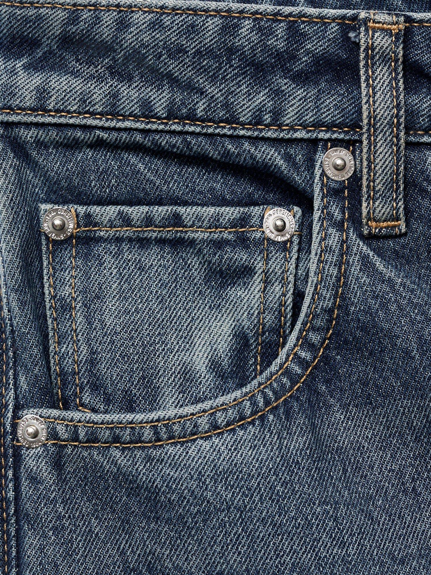 Product image 5 of 7, which shows Mango Seattle Mid Rise Wide Leg Denim Jeans, Blue, 6