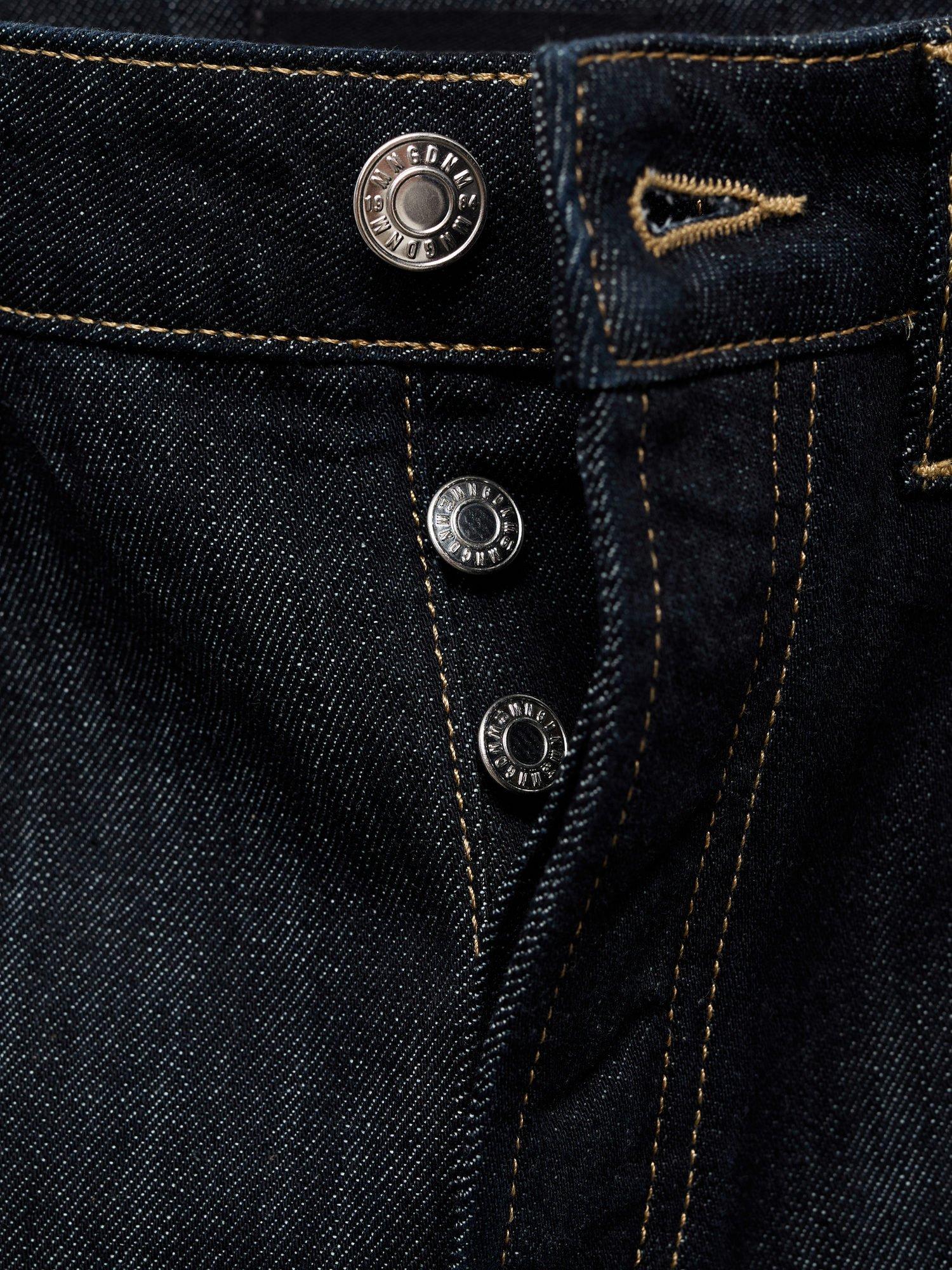 Product image 8 of 8, which shows Mango Seattle Mid Rise Wide Leg Denim Jeans, Open Blue, 6