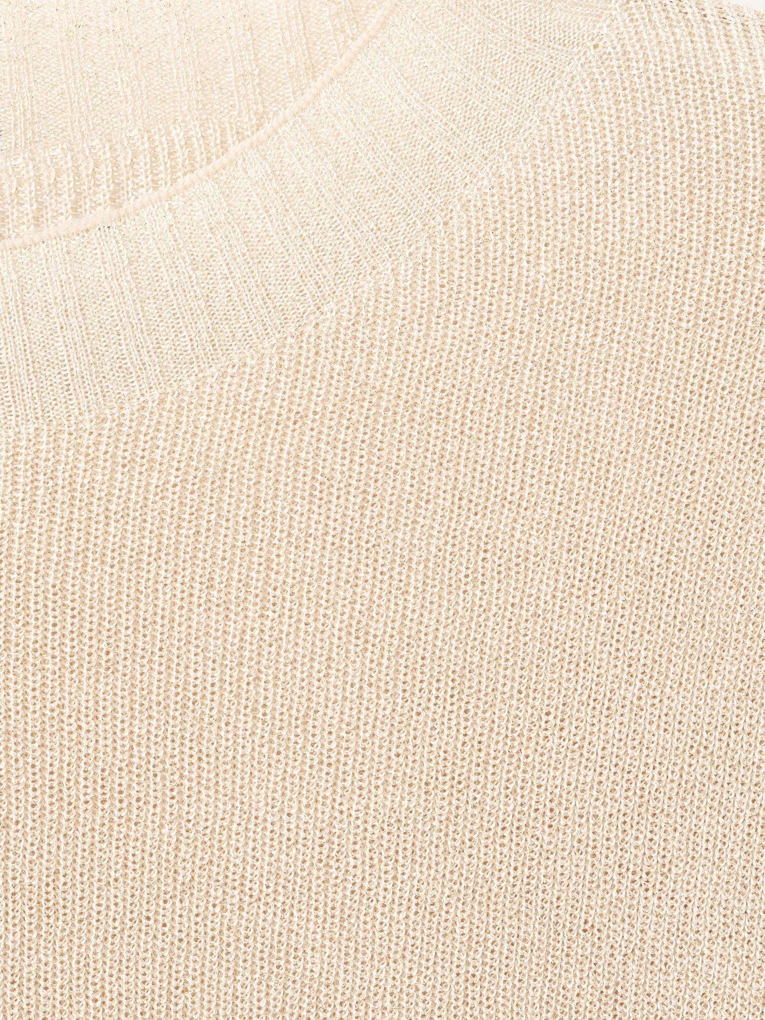 Product image 7 of 7, which shows Mango Klong Sparkle Fine Knit Jumper, Gold, XXXL