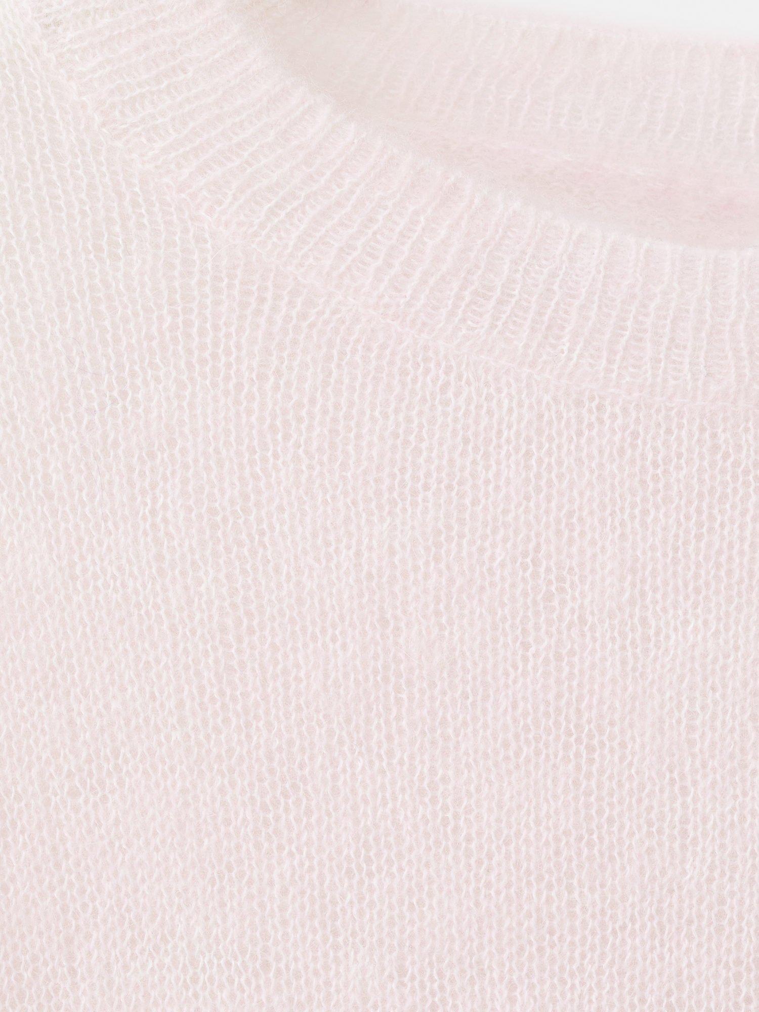 Product image 6 of 6, which shows Mango Wool Blend Sweater, Pastel Pink, S