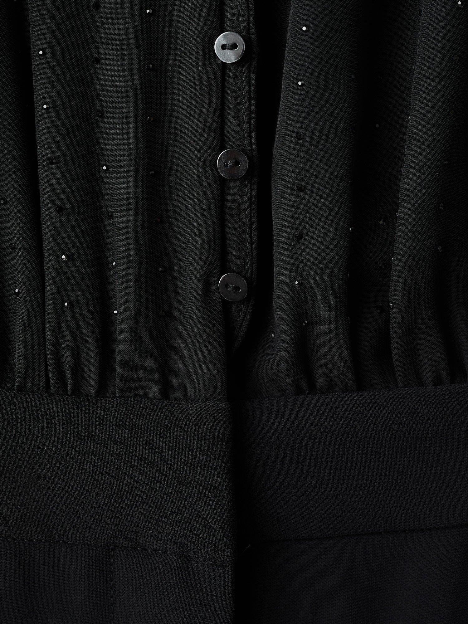 Product image 5 of 8, which shows Mango Tracy Tie Neck Tailored Jumpsuit, Black, L