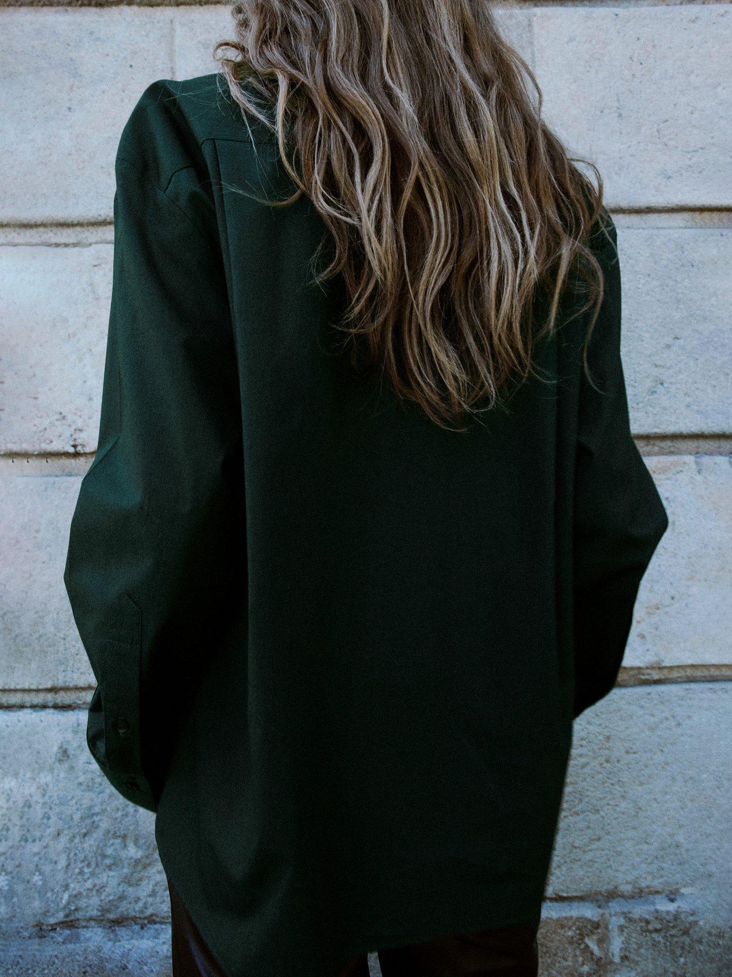 Product image 4 of 7, which shows Mango Keta Long Sleeve Shirt, Green, 10