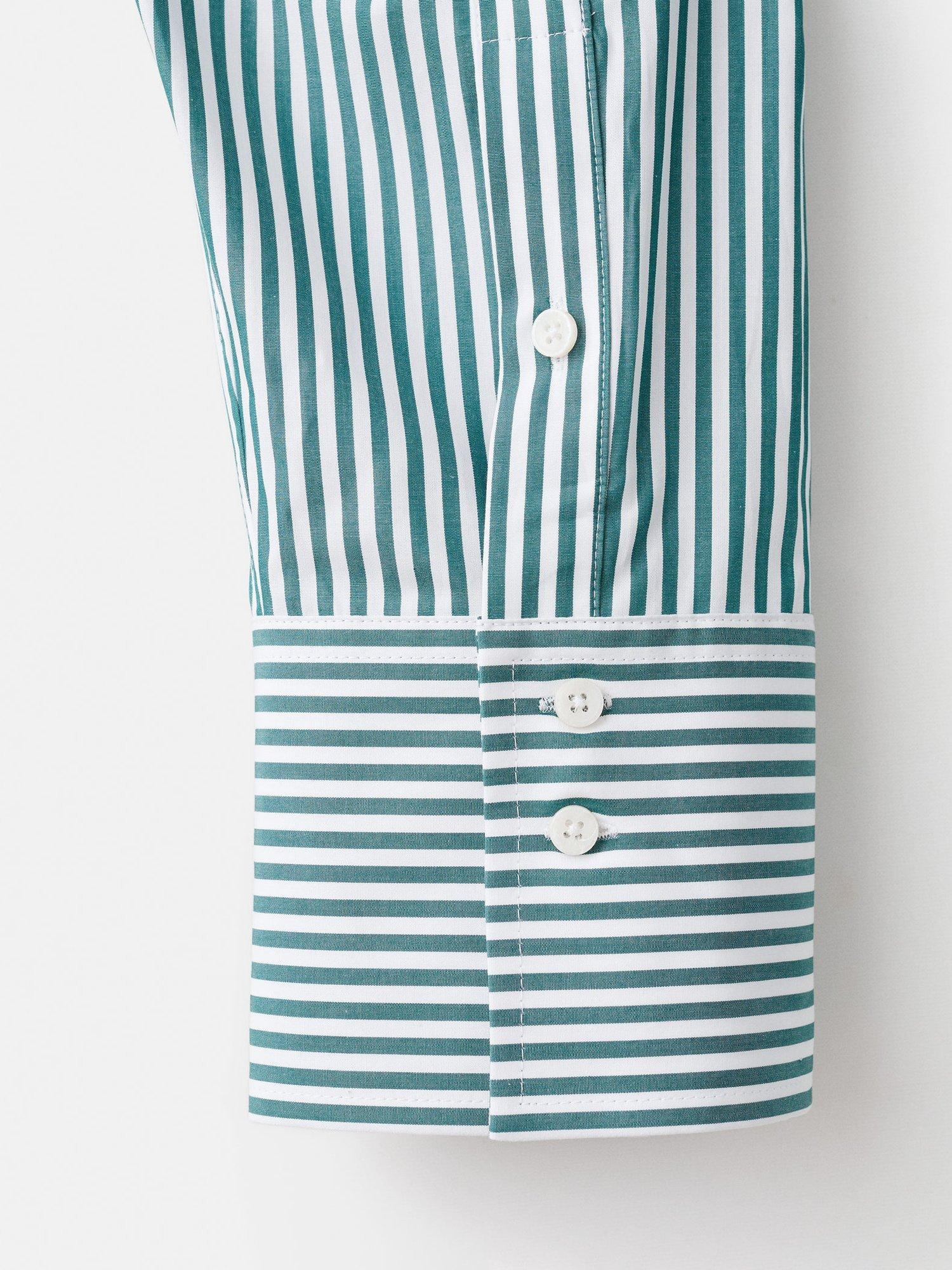 Product image 5 of 8, which shows Mango Rialta Stripe Shirt, Green, 10