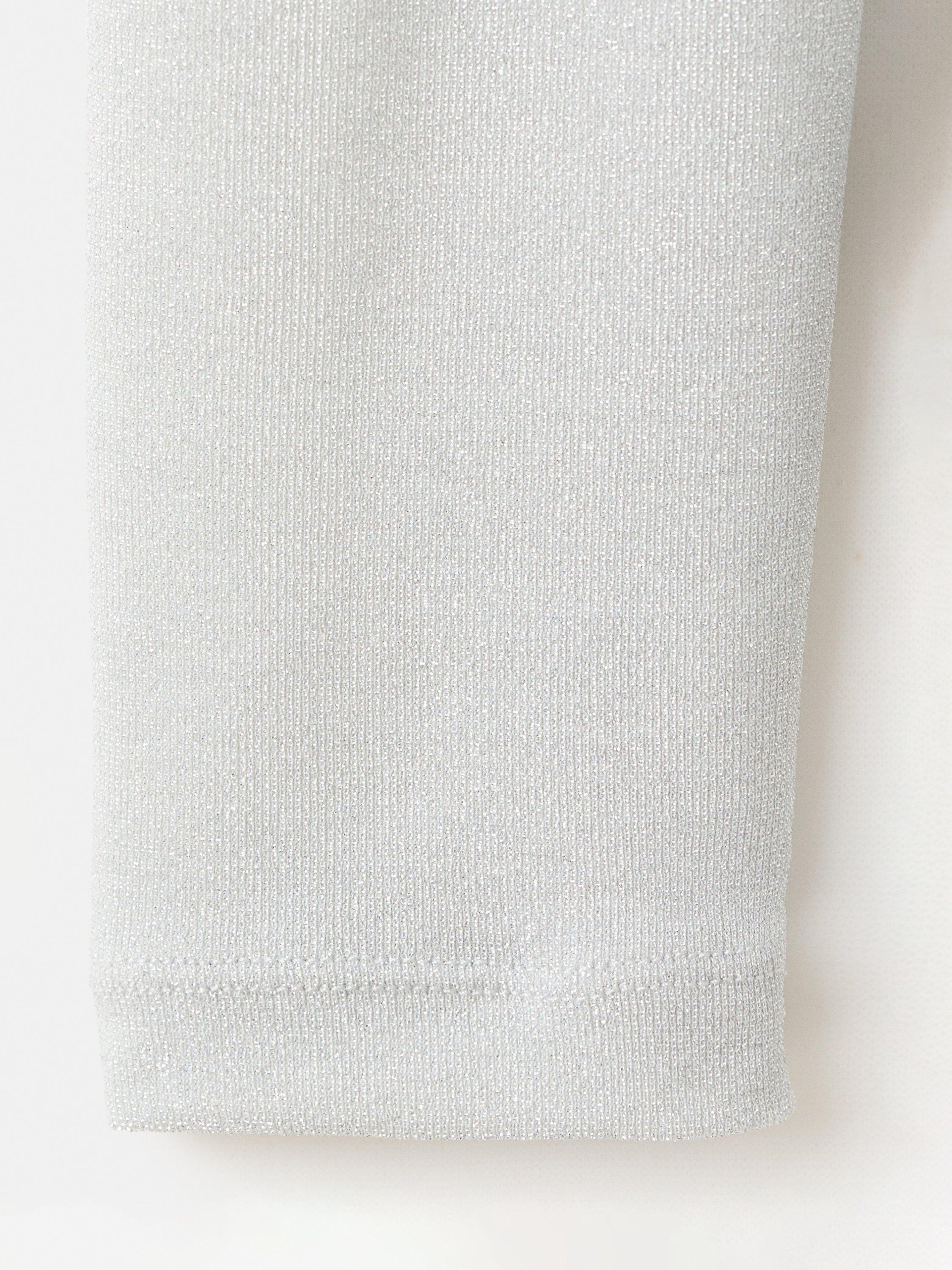 Product image 6 of 6, which shows Mango Slim Fit Shimmer Top, Grey, XS