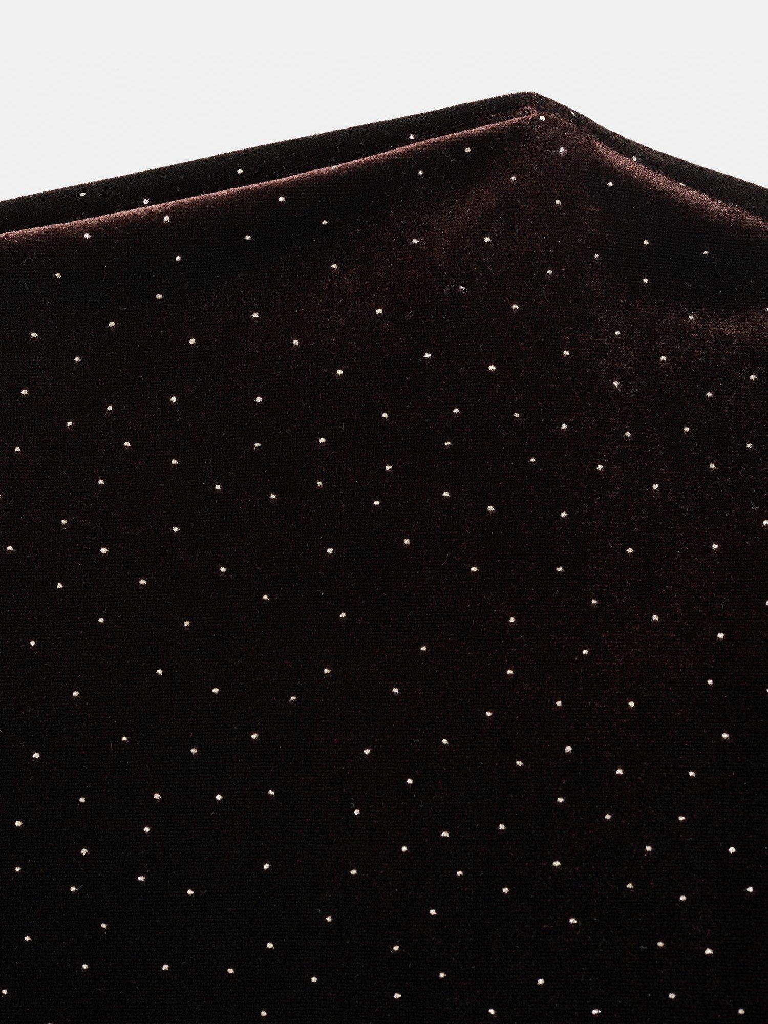 Product image 7 of 7, which shows Mango Virgo Polka Dot Long Sleeve Asymmetric Neck Top, Brown, XS