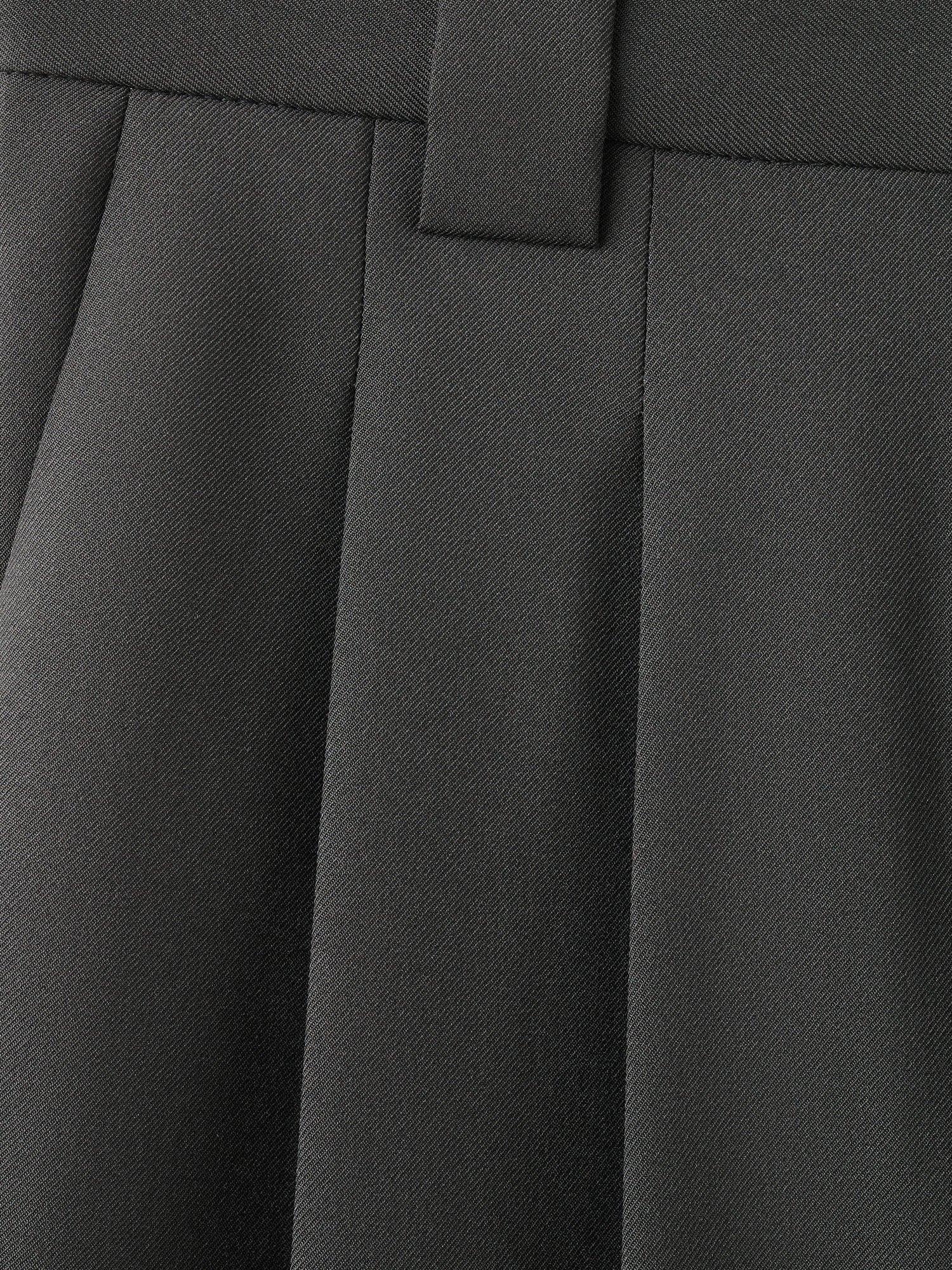 Product image 5 of 8, which shows Mango Garbo Pleat Tailored Trousers, Black, 18