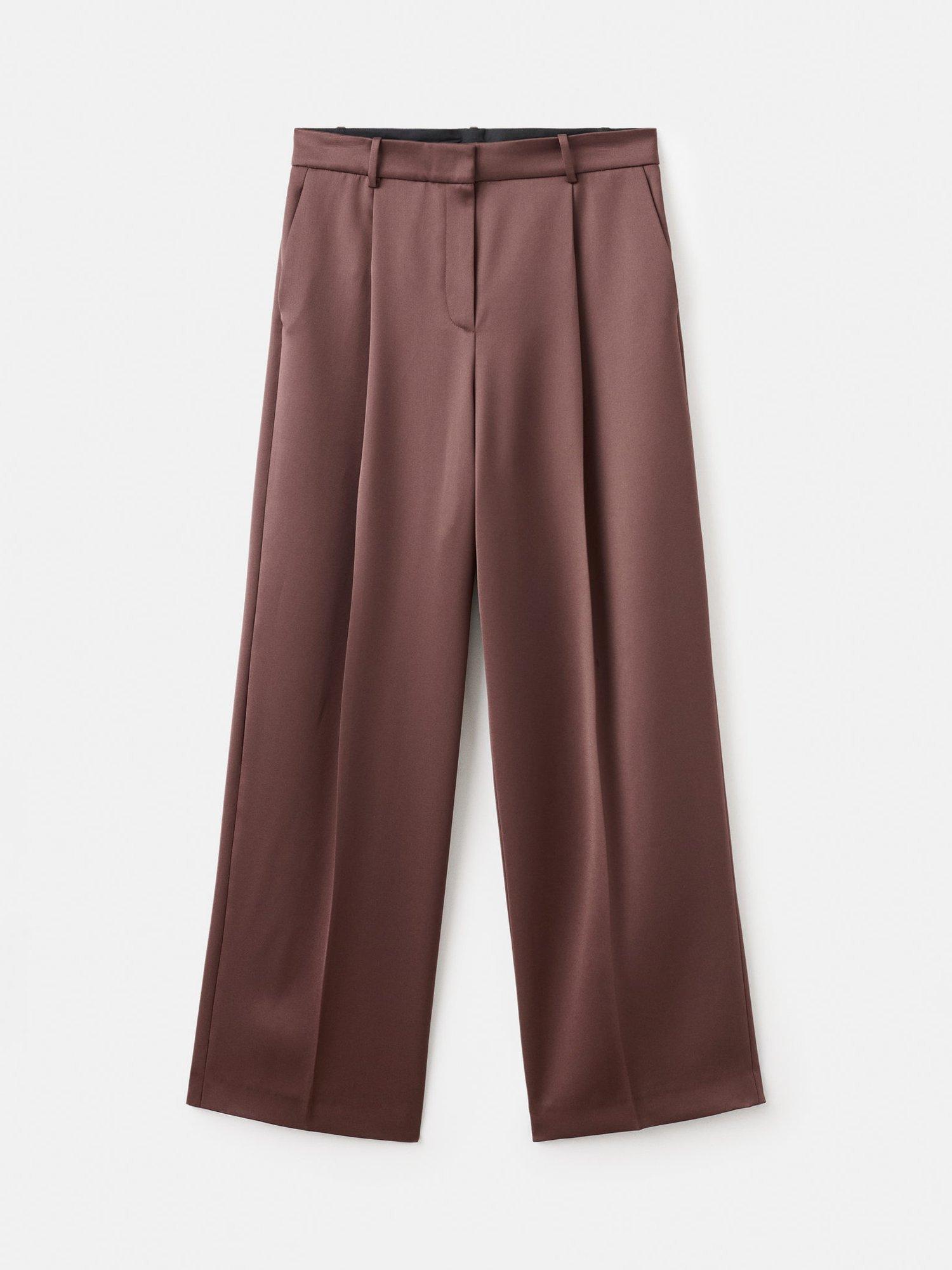 Product image 3 of 6, which shows Mango Gilda Tailored Trousers, Brown, 10