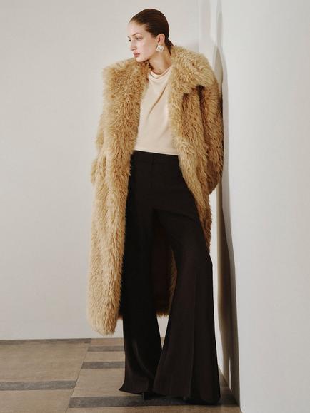 Mango Greta Wide Leg Trousers - view 2, Brown