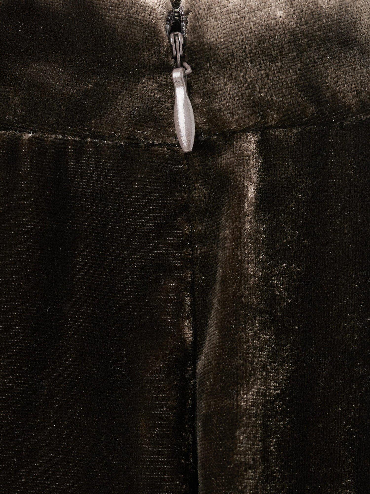 Product image 5 of 8, which shows Mango Pepper Velvet Trousers, Dark Brown, 10