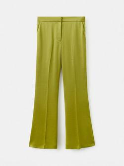 Mango Sunset Flared Tailored Trousers, Yellow, Yellow