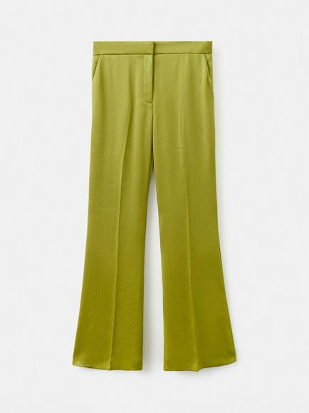 Mango Sunset Flared Tailored Trousers, Yellow, Yellow