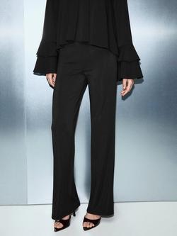 Mango Camilo Flared Trousers, Black