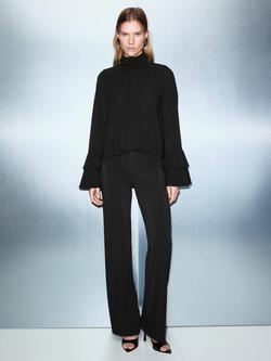 Mango Camilo Flared Trousers - view 2, Black