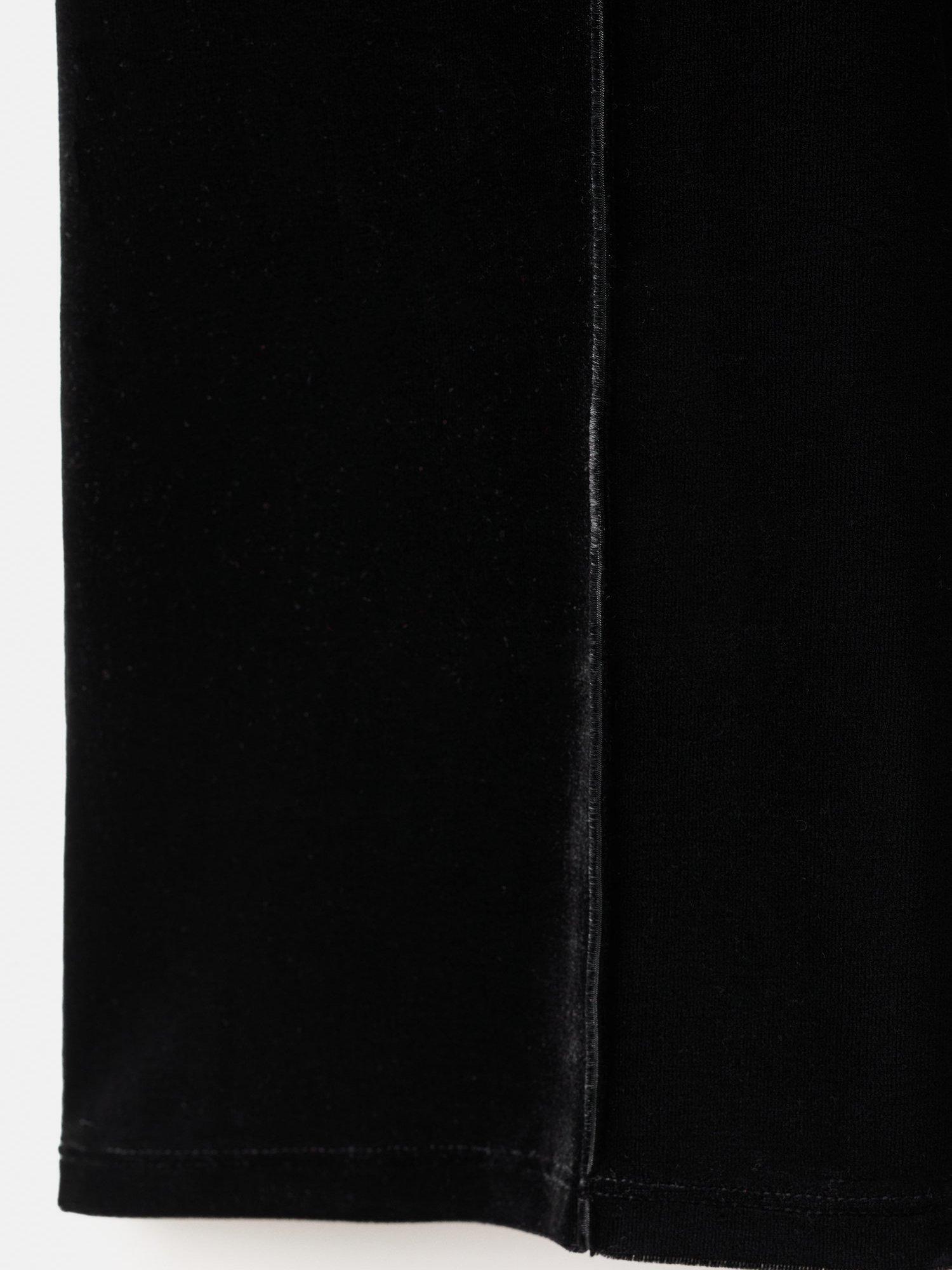 Product image 5 of 8, which shows Mango Nara Velvet Flared Trousers, Black, 5XL